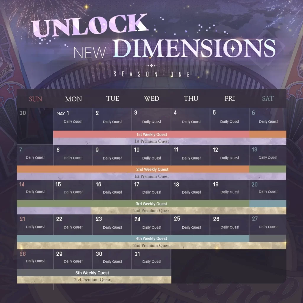 May Quest Calendar Unlock New Dimensions